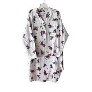 Gotkeys Unlimited Flannel Nightshirt OS Moose Sled Hockey Ski Unisex Winter NH